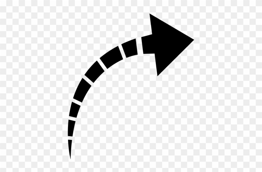 Striped Curve Arrow Transparent Png - Curved Arrow Png