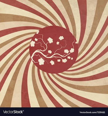 Striped Japanese Background vector image