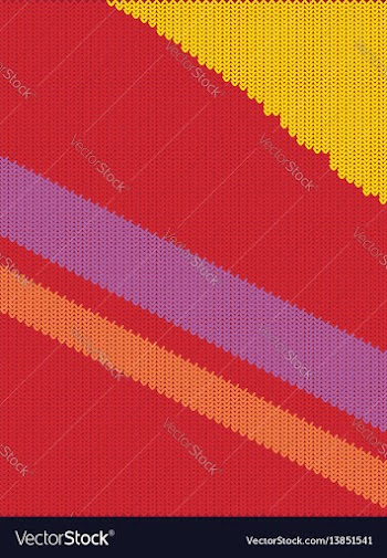 Striped knitting background vector image