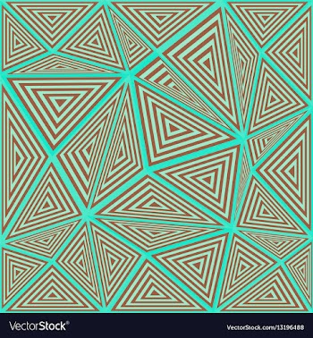 Striped triangle puzzle mosaic background vector image