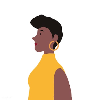 Strong African American female in profile vec.. | Free stock vector - 524226