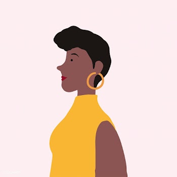 Strong African American female in profile vec.. | Free stock vector - 524258