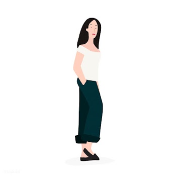 Strong Asian woman full body vector | Free stock vector - 524275
