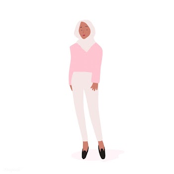 Strong muslim woman full body vector | Free stock vector - 524192