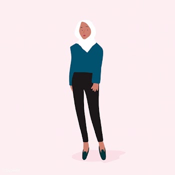 Strong muslim woman full body vector | Free stock vector - 524210