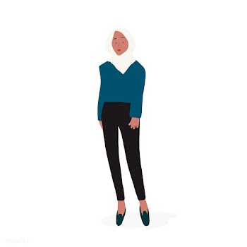Strong muslim woman full body vector | Free stock vector - 524274