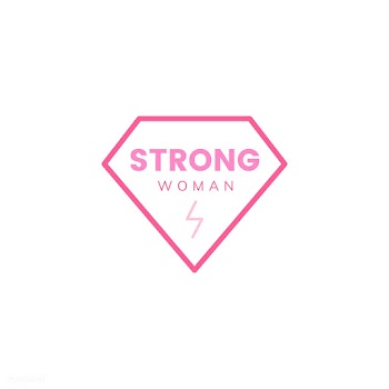 Strong woman emblem badge illustration | Free stock vector - 463421