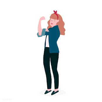 Strong woman full body vector | Free stock vector - 524215