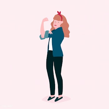 Strong woman full body vector | Free stock vector - 524224