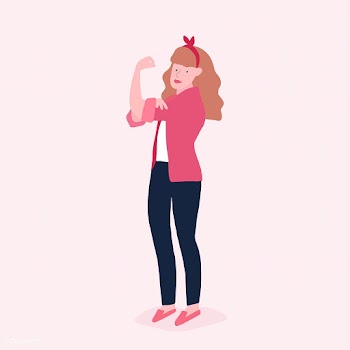 Strong woman full body vector | Free stock vector - 524266