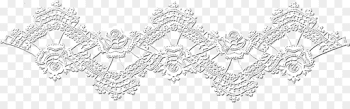 Structure Black and white Pattern - Silver lace border png ...