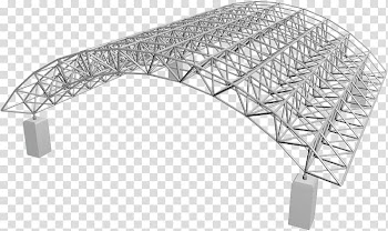 Structure Space frame Truss Barrel vault, building transparent background PNG clipart