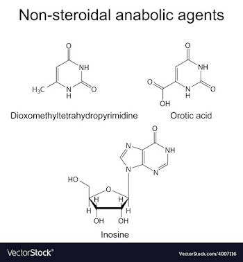  					Structures of non-steroidal anabolic compounds vector image														