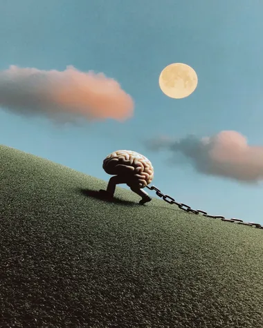Struggling Against the Weight of the Mind Beneath a Dreamy Sky Struggling Against the Weight of the Mind Beneath a Dreamy Sky