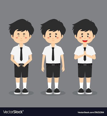 student character with expression