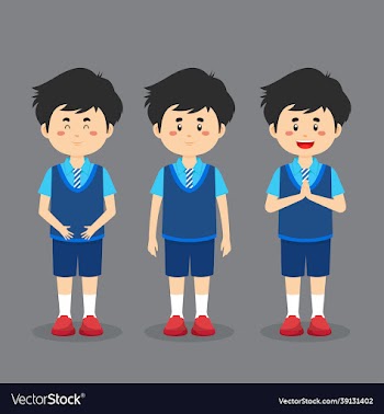student character with expression