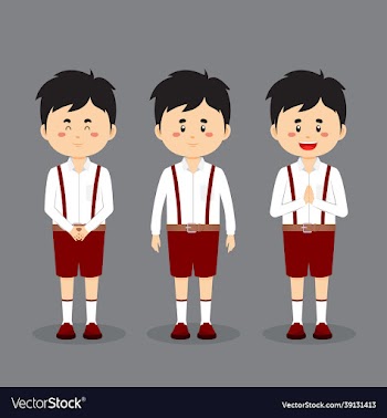 student character with expression