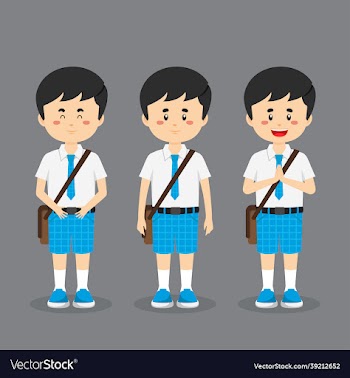student character with expression