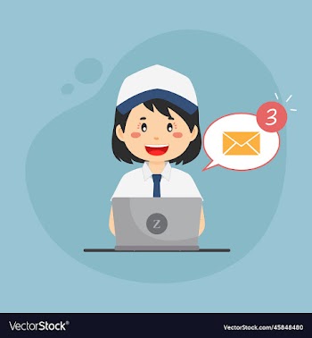 student checking email inbox