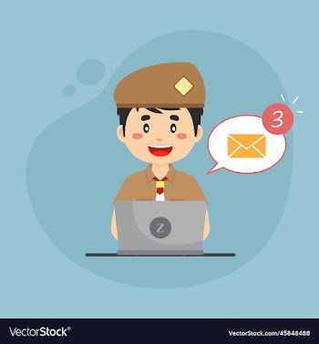 student checking email inbox