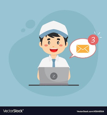 student checking email inbox