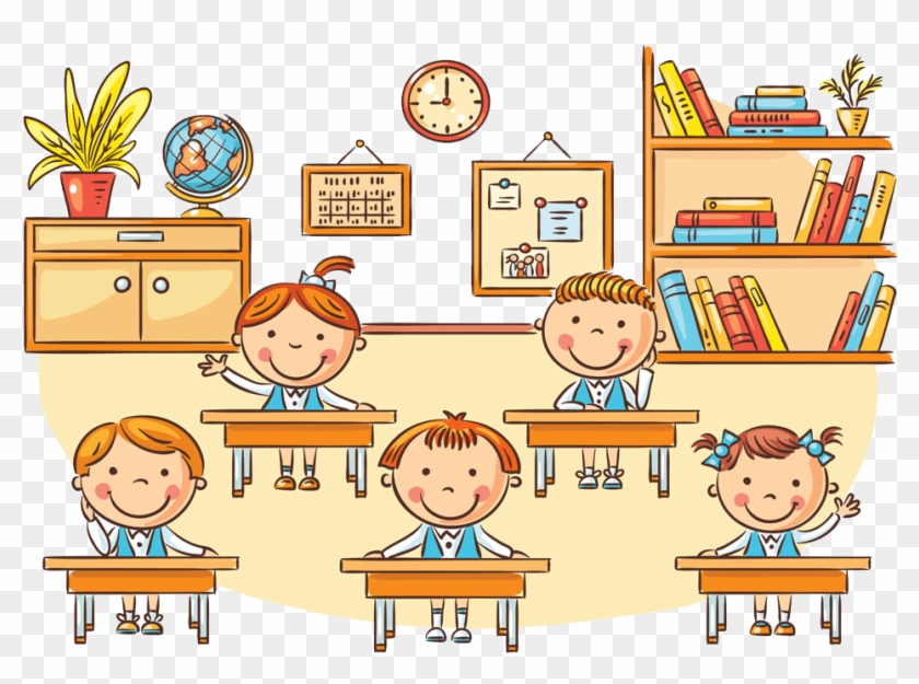 Student Classroom Cartoon Clip Art - Students In Classroom Cartoon