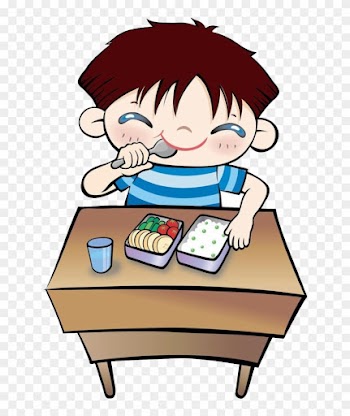 Student Eating Lunch Clip Art - Student Eat Food Clipart
