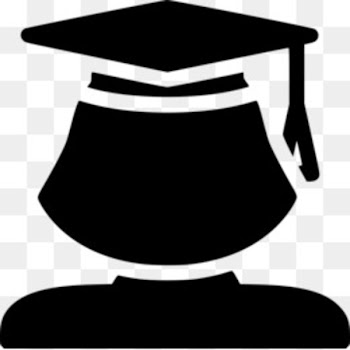 Student Education Graduate University Icon - Throw the master cap and certificate in the sky 