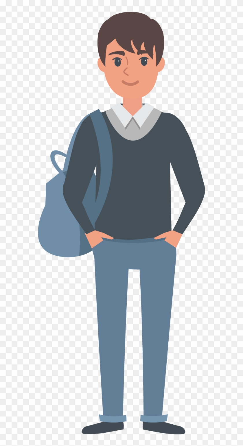 Student Euclidean Vector - High School Student Cartoon