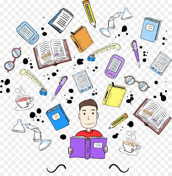 Student Learning Teacher Education School - Man reading cartoon vector material 