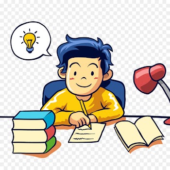 Student Learning Writing - Vector work seriously 
