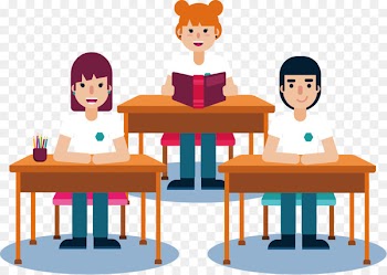 Student Lesson Clip art - A student in class 