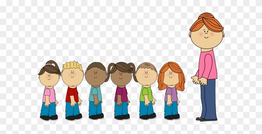 Student Queue Clipart - Line Up