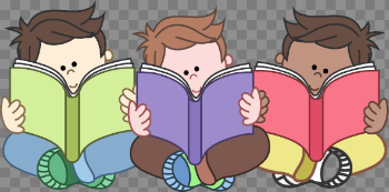Student reading quietly clipart - Clip Art Library