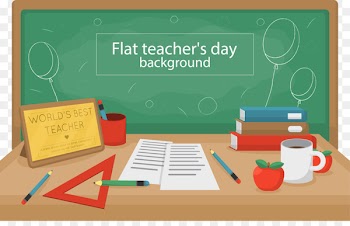 Student Teachers Day Blackboard School - Creative teachers' Day desk vector 