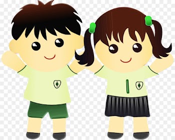 Student, Uniform, School Uniform, Cartoon, Friendship PNG
