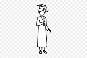 Student Woman With Graduation Gown - Student Woman With Graduation Gown