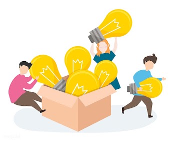 Students bringing creative ideas to class | Free stock vector - 469976