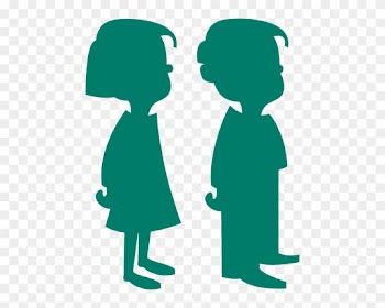 Students Clip Art - Cartoon Girl And Boy