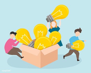 Students having some bright ideas | Free stock vector - 469904