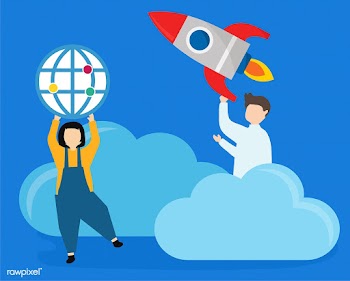 Students learning about rocket science | Free stock vector - 469999