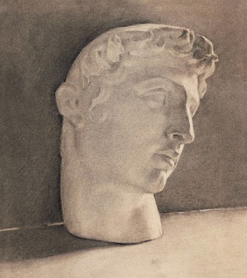 Studie naar een gipskop (ca. 1874&ndash;1925) by Jan Veth. Original from The Rijksmuseum. Digitally enhanced by rawpixel.