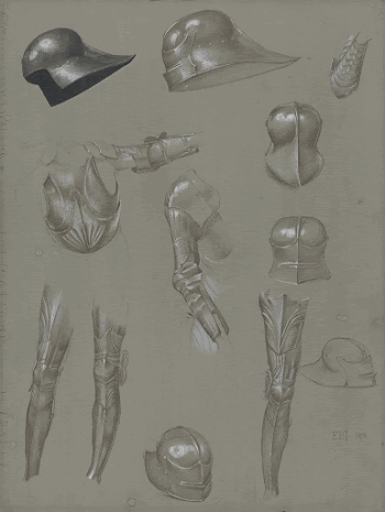 Studies of a Suit of Armor | Free Photo - rawpixel