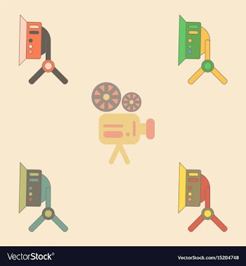Studio table lamp collection vector image