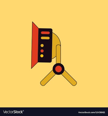 Studio Table Lamp in flat vector image