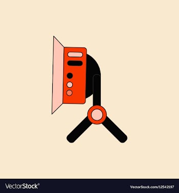 Studio Table Lamp in flat vector image
