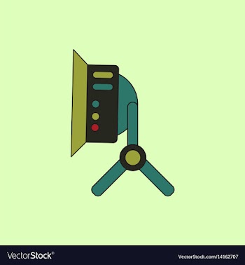 Studio table lamp in flat vector image