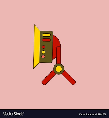 Studio table lamp in flat vector image