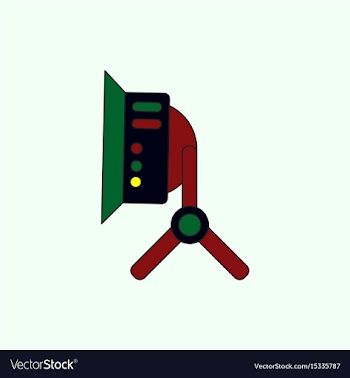 Studio table lamp in flat vector image