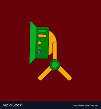 Studio table lamp in flat vector image